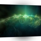Abstract Crystals Green Globe A1 Xlarge Canvas