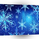 Abstract Crystals Perfect Snow Flakes A1 Xlarge Canvas