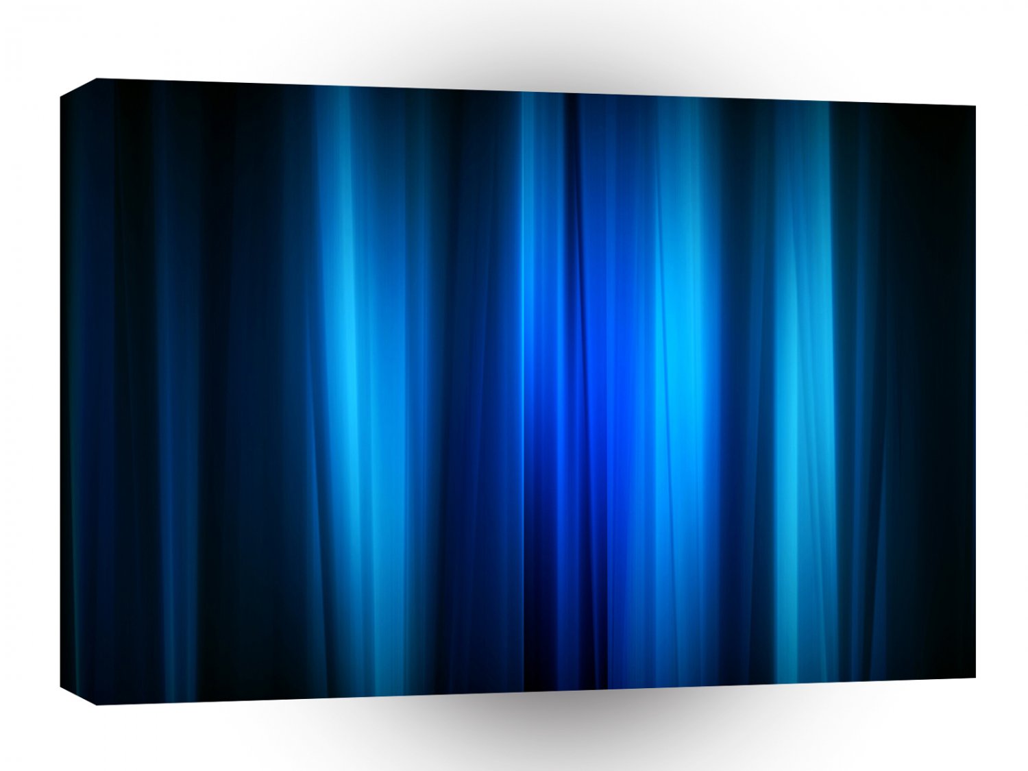 Abstract Crystals Stretched Blue Bars A1 Xlarge Canvas