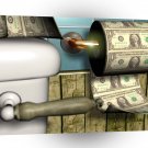 Abstract Dollar Toilet Bills A1 Xlarge Canvas