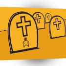 Abstract Everyday Yellow Grave Stones A1 Xlarge Canvas