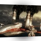 Abstract Fantasy Avitation Airplane Flys A1 Xlarge Canvas