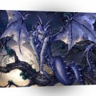 Abstract Fantasy Dragon Girl Flirt A1 Xlarge Canvas