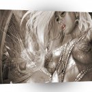 Abstract Fantasy Elf Girl Mermaid A1 Xlarge Canvas