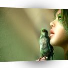 Abstract Fantasy Elf Sings Song Bird A1 Xlarge Canvas
