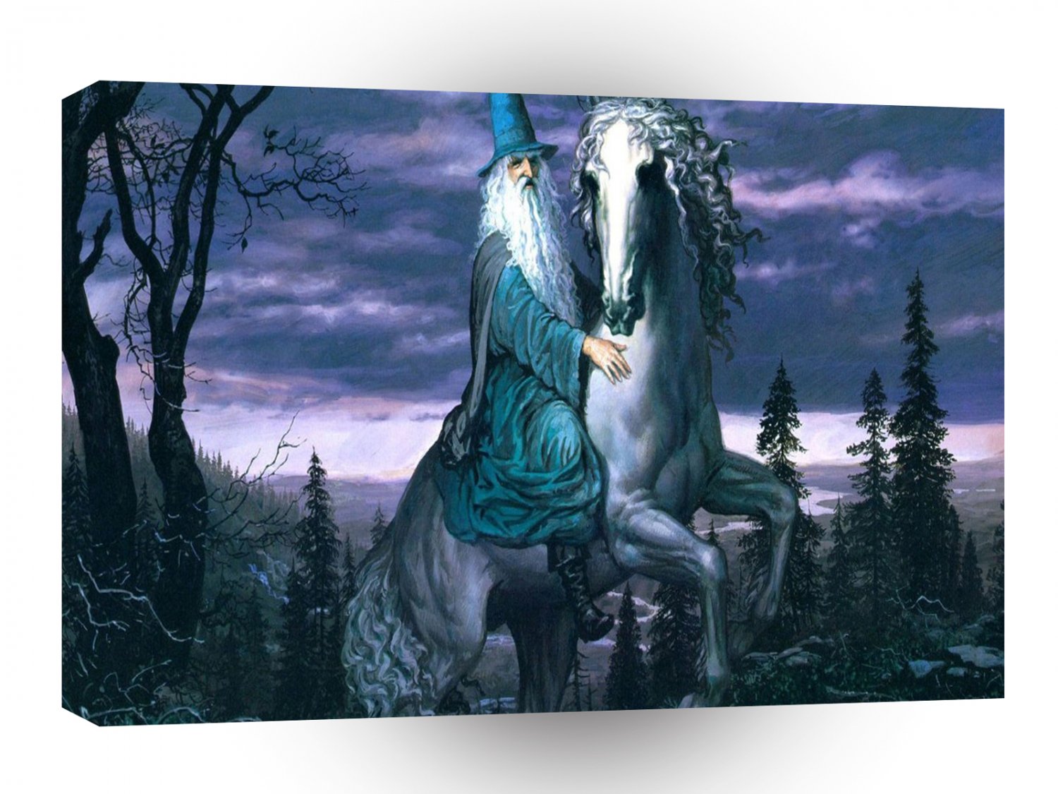 Abstract Fantasy Merlin Wizard A1 Xlarge Canvas