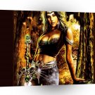 Abstract Fantasy Sexy Wild Warrior A1 Xlarge Canvas