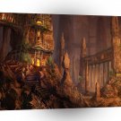 Abstract Fantasy Temple Of Fire A1 Xlarge Canvas