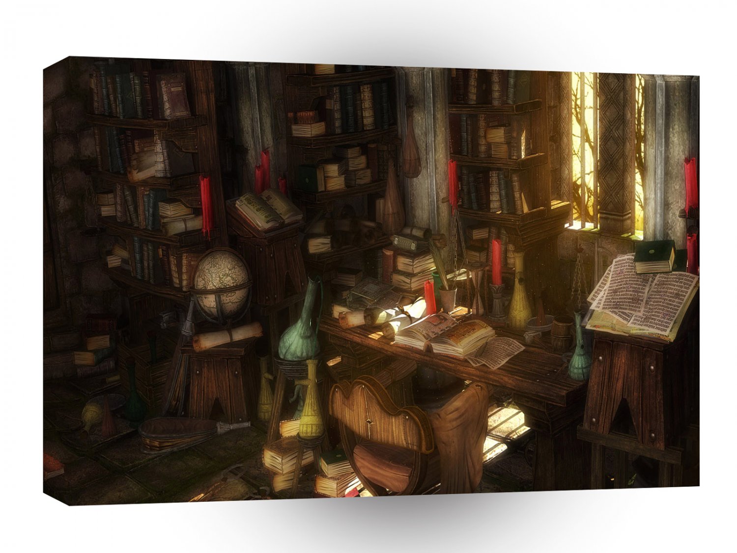 Abstract Fantasy The Wizards Library A1 Xlarge Canvas