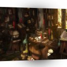 Abstract Fantasy The Wizards Library A1 Xlarge Canvas