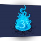 Abstract Fire Blue Flame A1 Xlarge Canvas