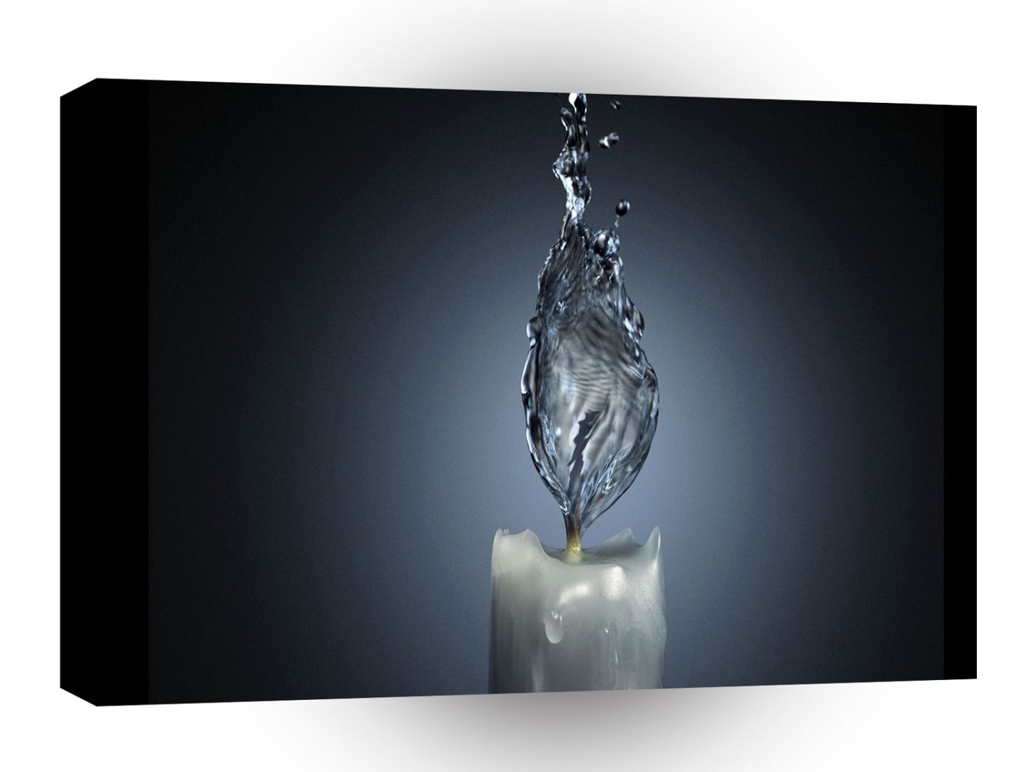 Abstract Fire Candle Water Splash A1 Xlarge Canvas