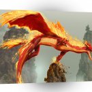 Abstract Fire Dragon Rage A1 Xlarge Canvas