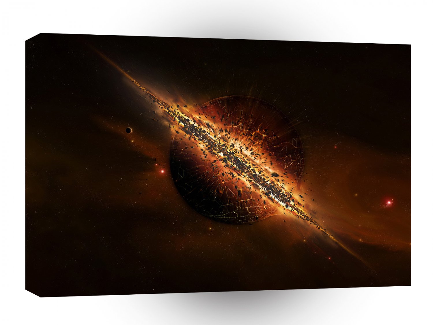 Abstract Fire Explosion Galactic A1 Xlarge Canvas