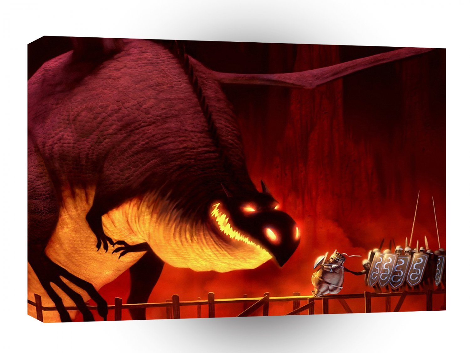 Abstract Fire Friendly Dragon A1 Xlarge Canvas