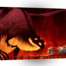 Abstract Fire Friendly Dragon A1 Xlarge Canvas