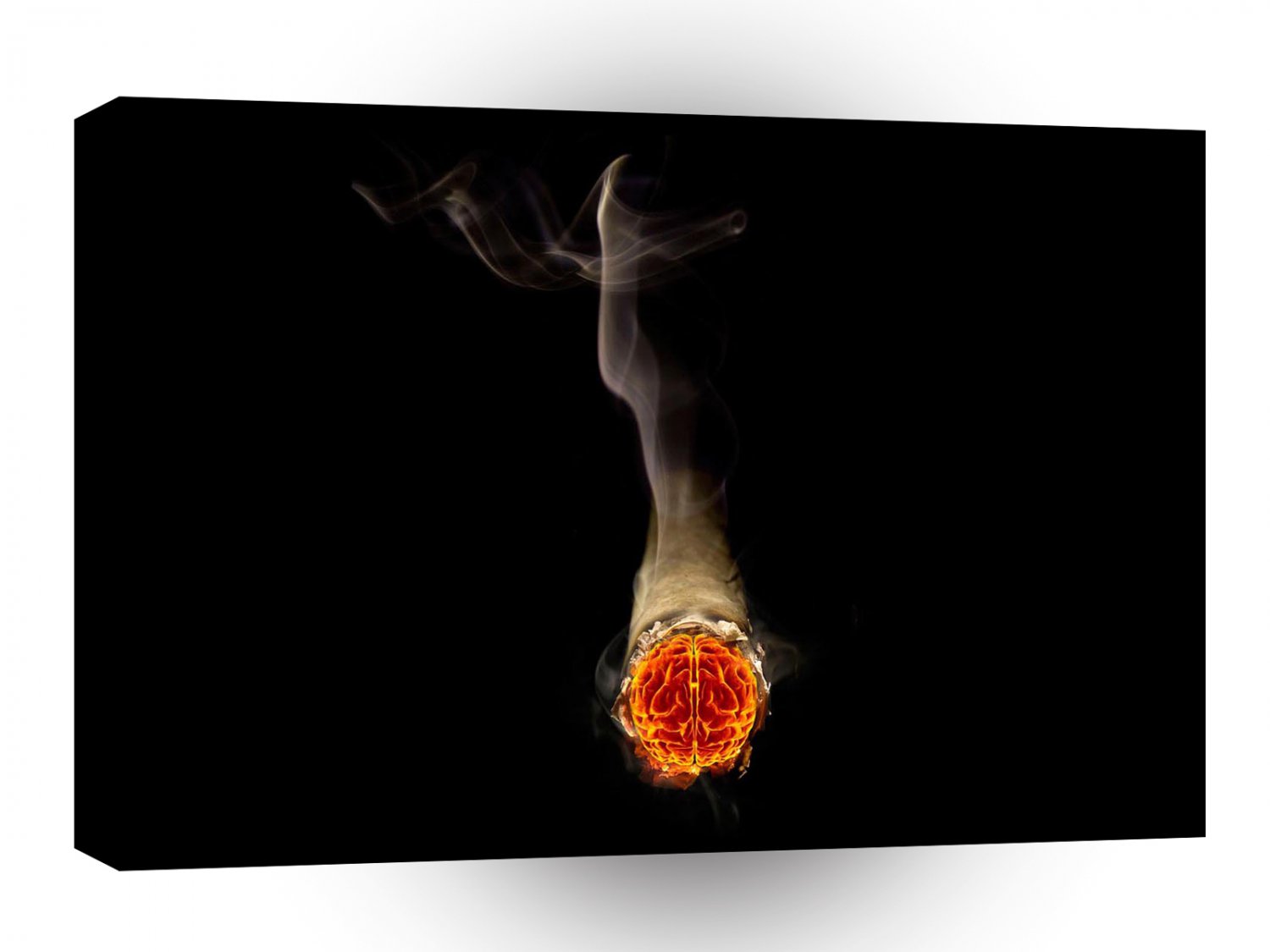 Abstract Fire Human Smoker A1 Xlarge Canvas