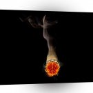 Abstract Fire Human Smoker A1 Xlarge Canvas