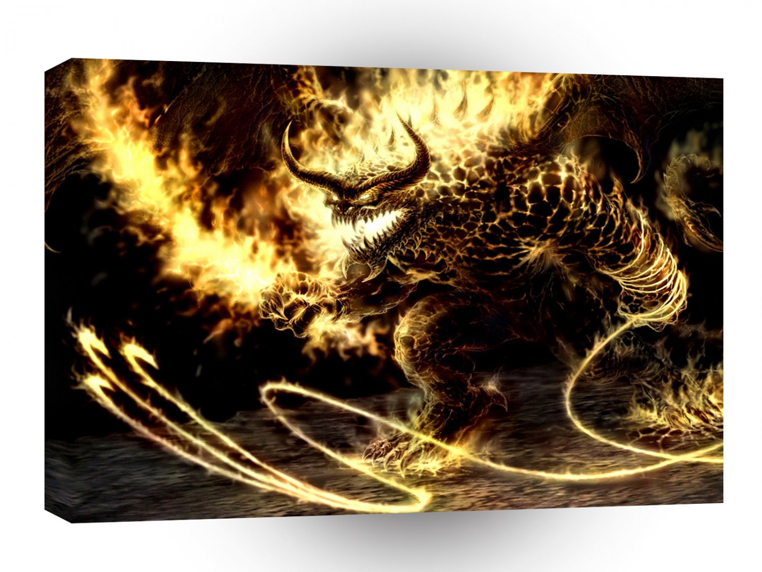 Abstract Fire Whiplash Monster Devil A1 Xlarge Canvas