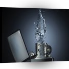 Abstract Fire Zippo Water Splash A1 Xlarge Canvas