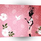 Abstract Flower Pink Love Of Dove A1 Xlarge Canvas
