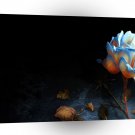 Abstract Flower White Rose Whispers A1 Xlarge Canvas