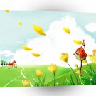 Abstract Flower Windy Fields A1 Xlarge Canvas