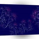 Abstract Flowers Blue Abstract A1 Xlarge Canvas