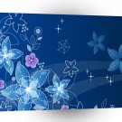 Abstract Flowers Blue Burst A1 Xlarge Canvas