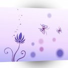 Abstract Flowers Blue Butterfly A1 Xlarge Canvas