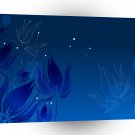 Abstract Flowers Blue Fly A1 Xlarge Canvas