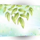 Abstract Flowers Blue Leaves A1 Xlarge Canvas