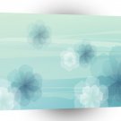 Abstract Flowers Blue Love A1 Xlarge Canvas