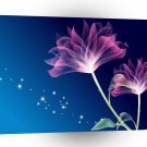 Abstract Flowers Blue Romace A1 Xlarge Canvas