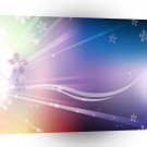 Abstract Flowers Blue Shine A1 Xlarge Canvas