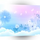 Abstract Flowers Blue Sky A1 Xlarge Canvas