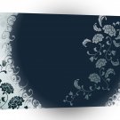 Abstract Flowers Blue Sun A1 Xlarge Canvas