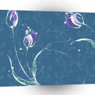Abstract Flowers Blue Tulip A1 Xlarge Canvas