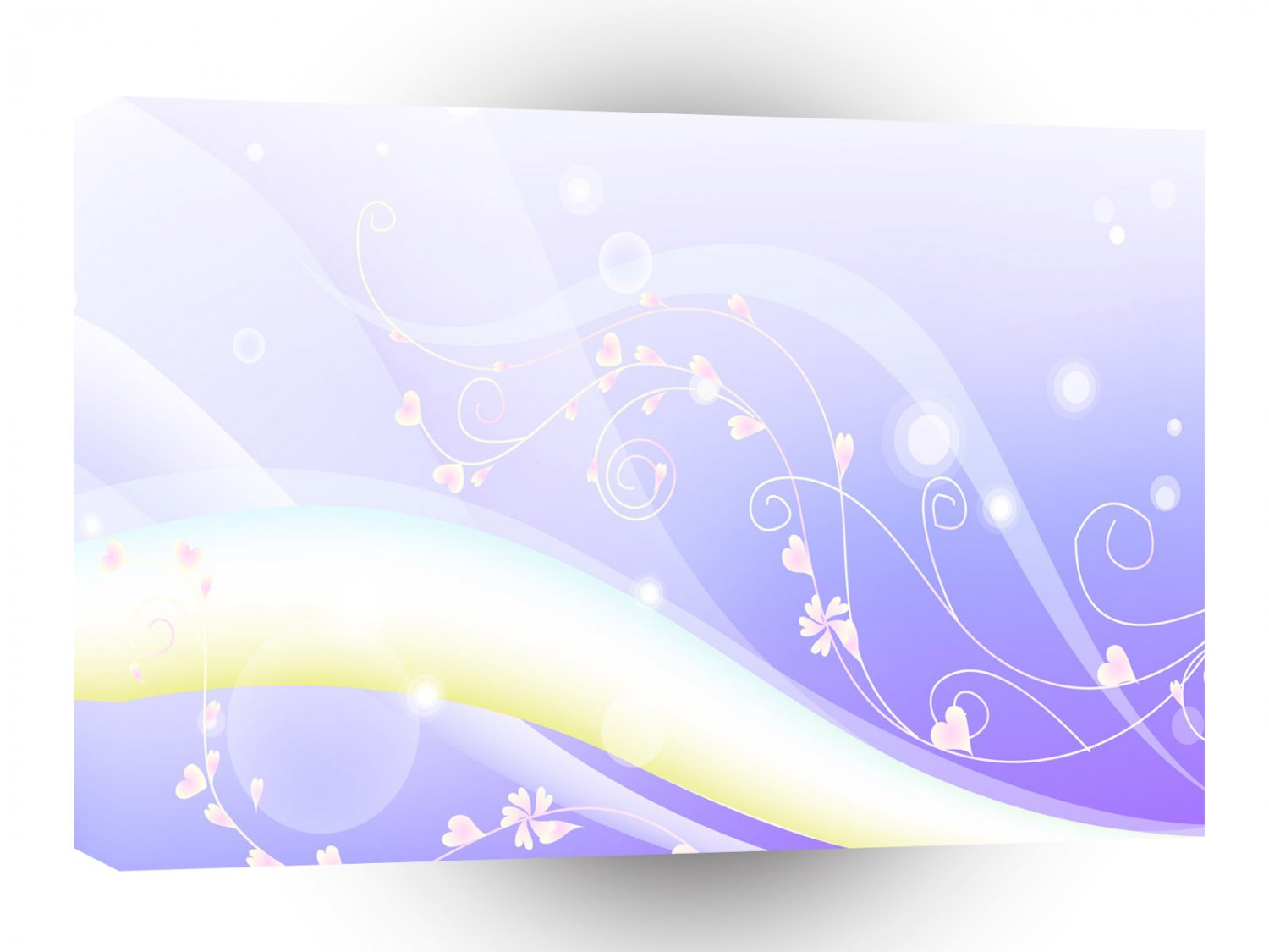 Abstract Flowers Blue Wave A1 Xlarge Canvas
