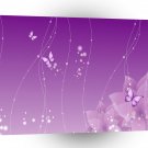 Abstract Flowers Purple Butterfly A1 Xlarge Canvas
