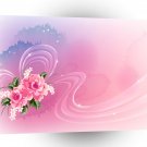 Abstract Flowers Purple Love A1 Xlarge Canvas