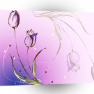 Abstract Flowers Purple Tulips A1 Xlarge Canvas