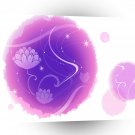 Abstract Flowers Purple Water Lillies A1 Xlarge Canvas