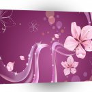 Abstract Flowers Purple Wave A1 Xlarge Canvas
