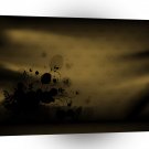 Abstract Flowers Warm Colors Bronze Curtain A1 Xlarge Canvas