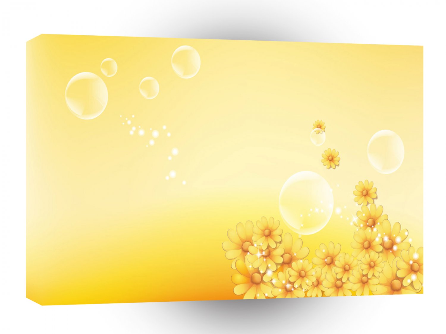 Abstract Flowers Warm Colors Bubble A1 Xlarge Canvas