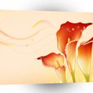 Abstract Flowers Warm Colors Peach A1 Xlarge Canvas