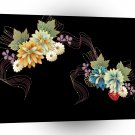 Abstract Flowers Warm Colors Ribbon A1 Xlarge Canvas