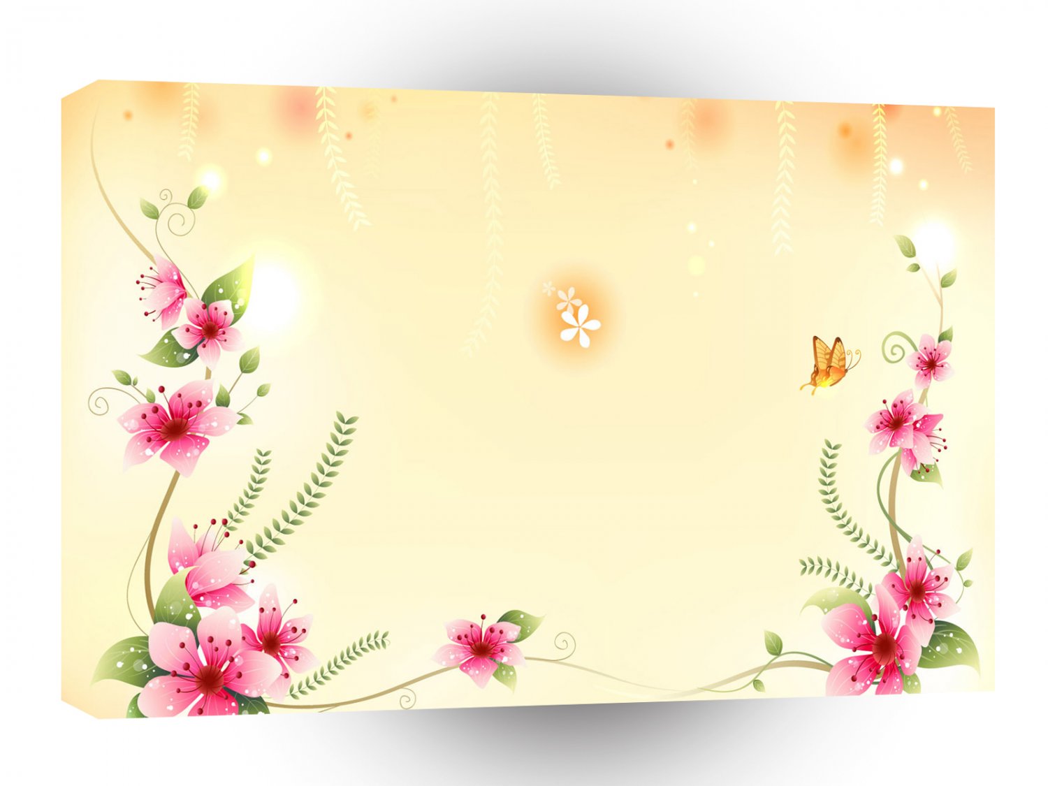 Abstract Flowers Warm Colors Spring A1 Xlarge Canvas