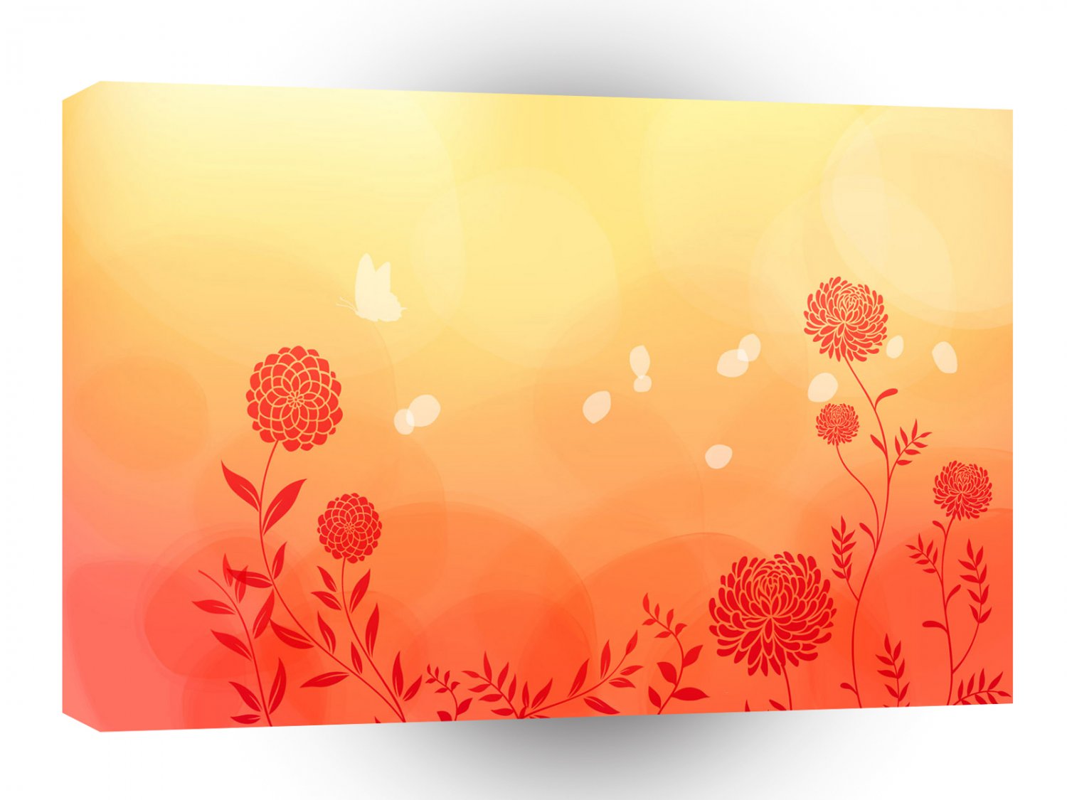 Abstract Flowers Warm Colors Spring Splash A1 Xlarge Canvas